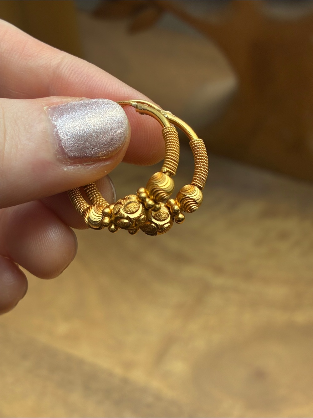 22k Solid Gold Hoop Earrings